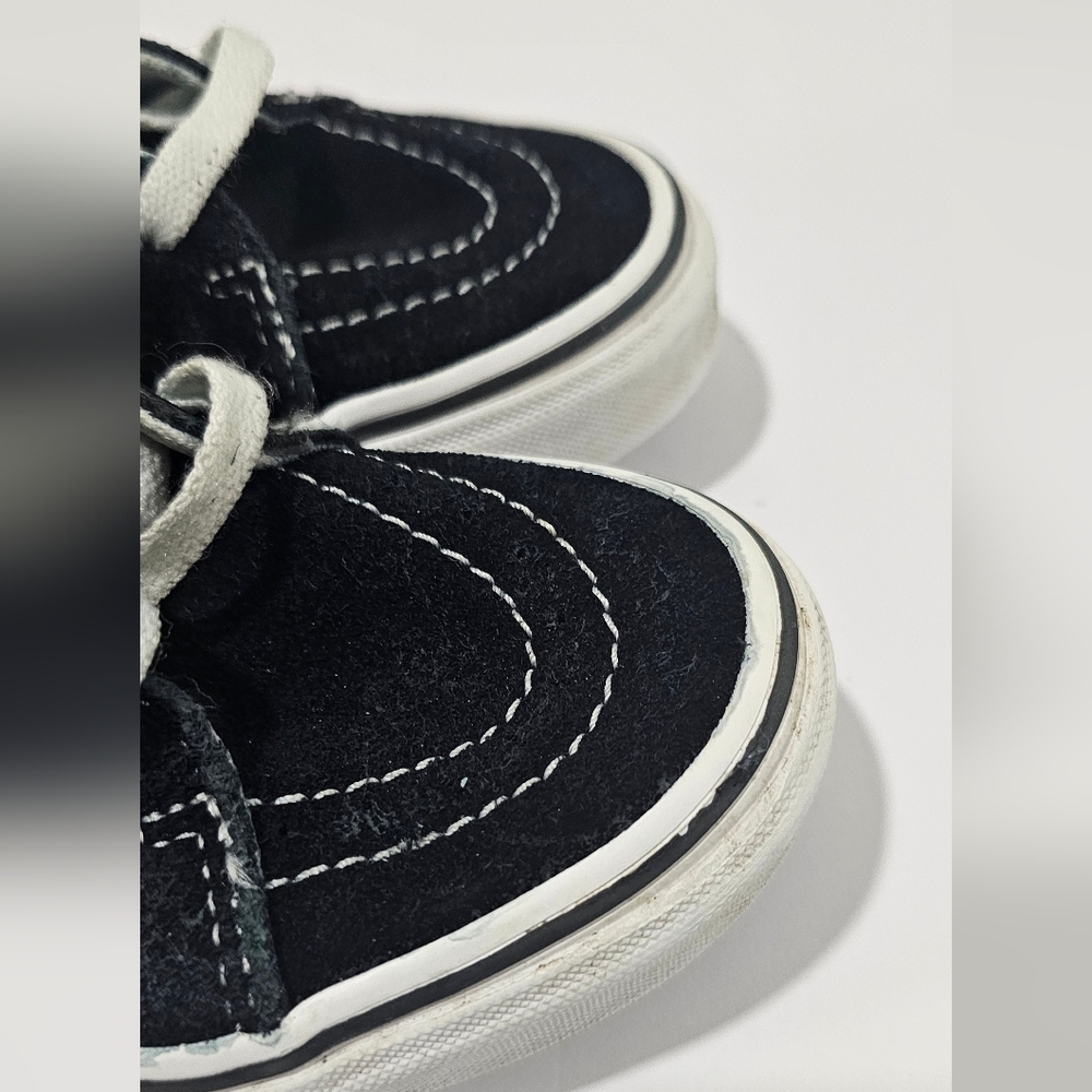 Vans High Top Black Suede Skater Little Kid Boy Girl Size 3 SK8-Hi - Picture 6 of 11